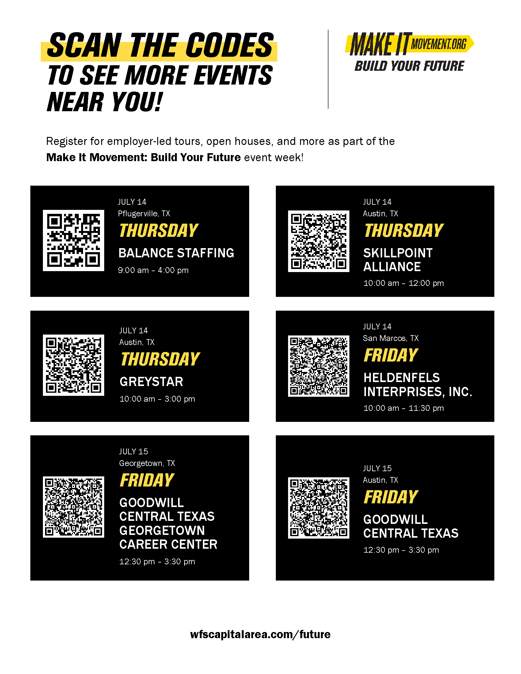 Make It Movement Build Your Future Employer Tours