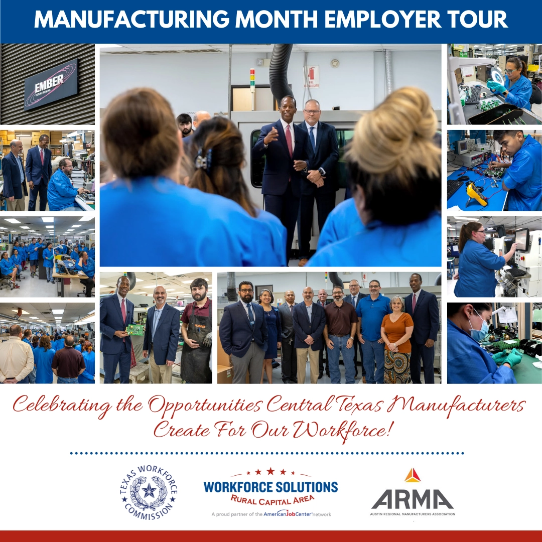 TWC Commissioner Demerson Visits Ember Industries in San Marcos in Celebration of Manufacturing Month